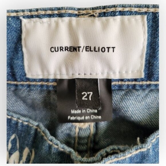 Current/Elliott Women's Relaxed Straight Jeans Size 27 - Picture 13 of 16